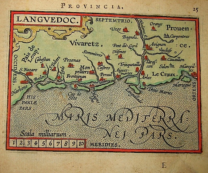 Ortelius Abraham (1528-1598) Languedoc 1601 Anversa, apud Ioannem Bapt. Vrientum